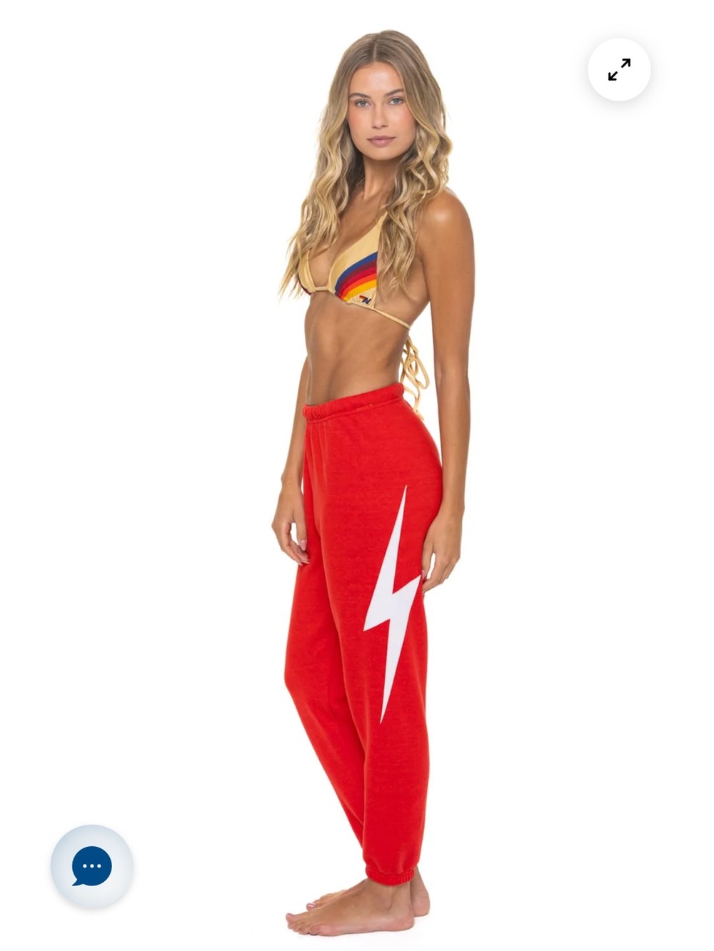 BOLT STITCH SWEATPANTS - RED // WHITE